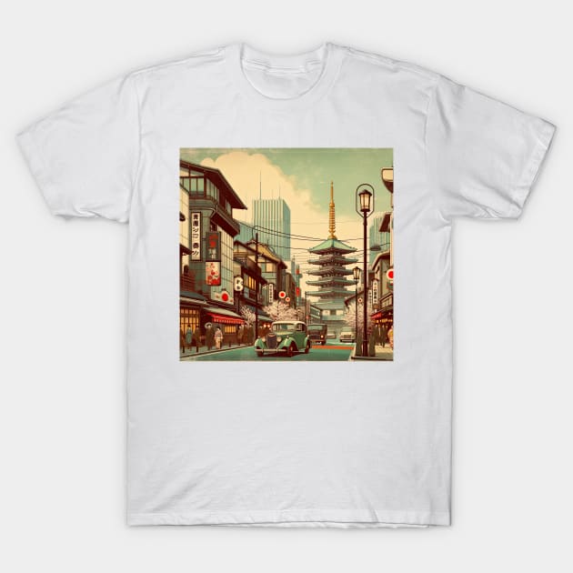 Retro Tokyo Street Japan T-Shirt by unrealartwork